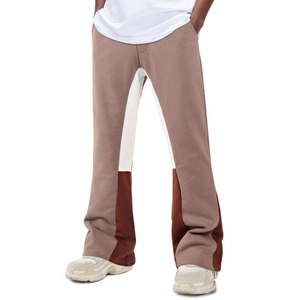Heavyweight Eco-Friendly Customizable <b>Polyester</b>/Cotton Men Flared Fleece Sweatpants Windproof Breathable <b>Jogger</b> Style High - Product Image 1