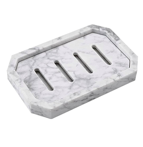 Wholesale Eco Friendly Self <b>Drain</b> Concrete Luxury Soap Holder Box Tray Soap Dish Hotel Home Marble Soap Box for <b>Bathroom</b> - Product Image 2