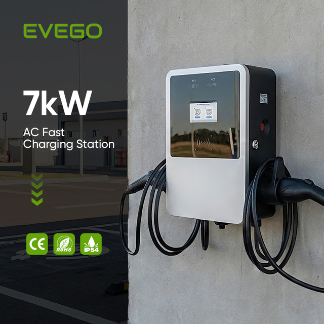 CE Certificate Type2 Portable EV Charger 7kW 16A Wall-mount AC Home Charging Station for Various Electric Vehicles