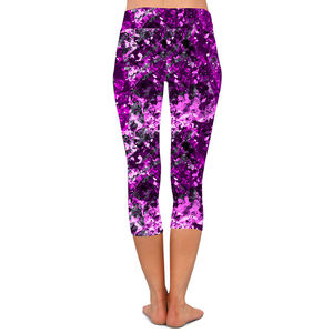 Professionnel Chine Fournisseur Femmes Peinture Splash Imprimé Capri Leggings Sublimé Beurre Doux 3/4 Longueur Leggings - Product Image 5