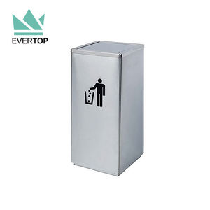 Poubelle carrée à couvercle d'<span class=keywords><strong>action</strong></span> à pointe DB-43D Poubelle d'hôtel moderne Poubelle commerciale <span class=keywords><strong>en</strong></span> acier inoxydable Poubelle de cuisine - Product Image 3