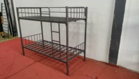 Lit superposé double Besteel au design moderne pour adultes, en acier robuste, démontable, garantie 2 ans, lit double/grand lit
