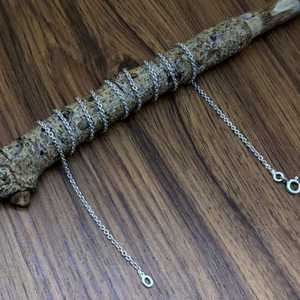 Cadena delicada hecha a mano estampada 925 16 18 20 22 pulgadas de longitud 925 collar de diseño de Cable de plata esterlina para bodas y regalos - Product Image 2