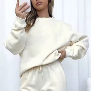 Haute qualité solide couleur personnalisée à manches longues sweats à capuche femmes surdimensionné confortable deux tons marque privée à capuche pour les filles - Product Image 4