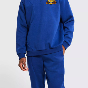 Chándal con bordado de chenilla para hombre, diseño OEM personalizado, precio al por mayor, ropa de invierno de talla grande con técnicas impresas - Product Image 3