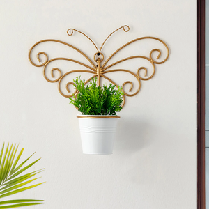 Macetas de pared de mariposa de Metal exclusivas para interior, sala de estar, balcón, colgante de pared, maceta, soporte para plantas - Product Image 5
