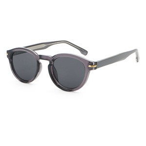 Logo personalizzato 2025 Vintage uomo donna verde leopardo occhiali da sole UV400 Pin tempie acetato TR90 rotondi occhiali da sole uomo donna - Product Image 3
