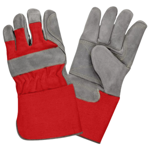 Guantes de construcción de aparejo canadiense de cuero de vaca de doble palma fuertemente cosidos para hombres, seguridad manual para trabajos de soldadura - Product Image 2