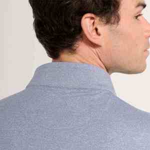 OEM personalizado de alta calidad para hombre Golf Quarter Zip Stand Collar manga corta 100% algodón poliéster ecológico duradero transpirable - Product Image 4