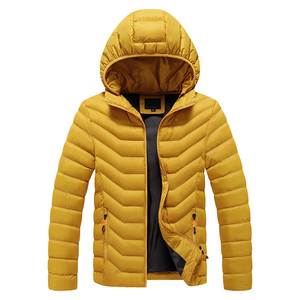 Chaqueta acolchada impermeable para hombre personalizada al por mayor abrigo de invierno con cremallera de poliéster transpirable de último diseño proveedor OEM - Product Image 1
