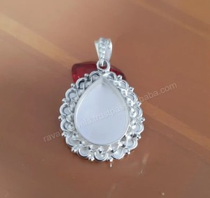 925จี้รูปลูกแพร์เงินสเตอร์ลิง4x6มม. 25x30มม. เครื่องประดับ DIY สำหรับผู้หญิงของขวัญสุดเพอร์เฟกต์ - Product Image 5