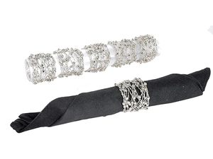 Rond de serviette en métal pour votre table à manger Un parfait pour le cadeau décoratif peut être propre très facilement pour le mariage Noël Nouvel An - Product Image 5