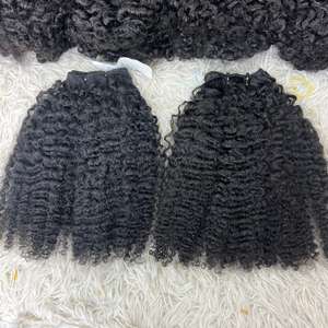 Venta al por mayor de extensiones de cabello humano sin procesar rizado en la trama de la fuente de más alta calidad - Product Image 1