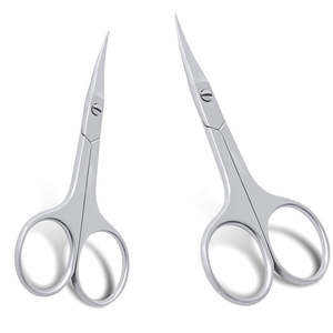 Ciseaux à ongles professionnels en acier inoxydable, lames courbées, trou carré, pointe aiguë, extra durables, antirouille, pour cuticules, personnalisés - Product Image 1