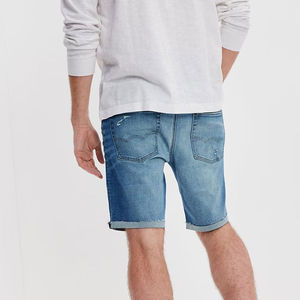 High Quality Summer Men Denim <b>Jeans</b> Short Pants Front Logo Smart Casual High <b>Waist</b> Waterproof & Breathable OEM Serviced - Product Image 4