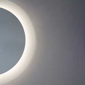 75cm <b>Round</b> LED <b>Mirror</b> with Backlit Sandblasting Modern <b>Bathroom</b> Accessory - Product Image 4