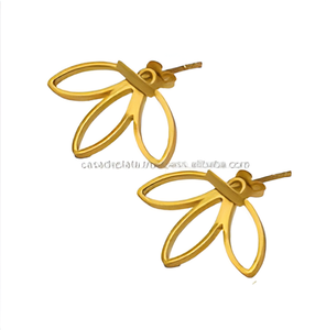 Pendiente de Plata de Ley 925, pendiente floral hecho a mano, pendiente de moda chapado en oro para fiesta de aniversario de boda. - Product Image 5