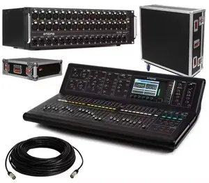 Mixer de rack de áudio digital Midas M32C original com acessórios completos