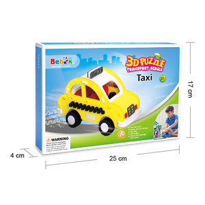 Jeu de puzzle 3D éducatif sur le thème des taxis pour enfants de 5 à 7 ans, 31 pièces, modèle de véhicule mobile en plastique - Product Image 6