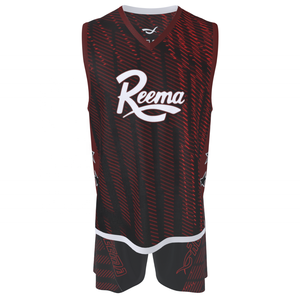 Maillot et short de basket-ball unisexe personnalisable REEMA, vêtements de basket-ball à sublimation, ensembles d'uniformes de basket-ball respirants pour femmes - Product Image 1