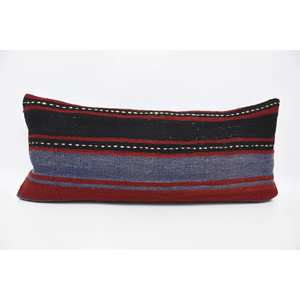 หมอนขนสัตว์โบฮีเมียนลายดอกไม้วินเทจลายดอกไม้สีแดงเข้มตกแต่งหรูหรา16X36นิ้วเน้นตกแต่งสำหรับห้องนั่งเล่นทอ18X18ตาราง - Product Image 1