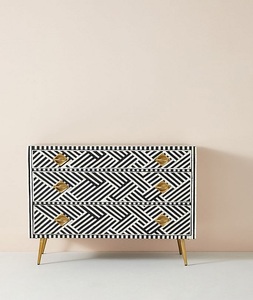 Muebles respetuosos con el medio ambiente para sala de estar, mueble de tocador con incrustaciones de hueso fabricado en la India - Product Image 2