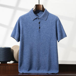 Trending 2025 Custom Polo Shirt Collar striped <b>Tshirt</b> for Men Vintage Style mens polo shirt - Product Image 3