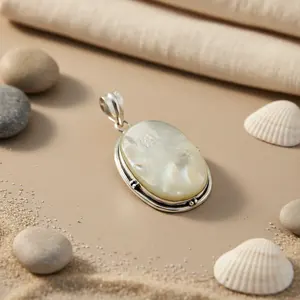 จี้เงินแท้ 925 ประดับมุกสำหรับผู้หญิง ของขวัญเครื่องประดับสุดหรูพร้อมจี้เสริม - Product Image 1