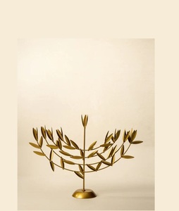 Juego de 2 portavelas de Venta caliente en latón con acabado antiguo, accesorios decorativos para el hogar, portavelas de Metal - Product Image 4