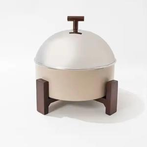 ชุดเครื่องครัวโลหะสำหรับรับประทานอาหารและอุ่นอาหารหม้อปรุงอาหารทรงกลมขนาดตามสั่ง - Product Image 4