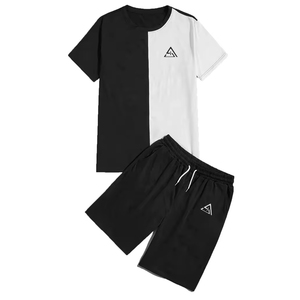 Custom Streetwear Cotton <b>Jogging</b> <b>Short</b> Set Sportswear Gym Tracksuit and <b>Short</b> 2 Piece <b>Shorts</b> Track Suit <b>Men</b> T Shirt Set - Product Image 4