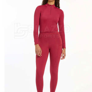 Top Trending Deportes al aire libre Mujeres Montar Capa base Manga larga Transpirable Mujeres Montar Capa base - Product Image 6