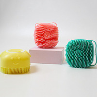 Brosse de bain pour animaux de compagnie, brosse de massage pour chien, gants de massage pour animaux de compagnie, brosse pour enlever les poils de chat