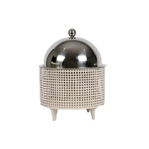 Juego de buffet de servicio de calentador de comida de plato de frotamiento de calidad de lujo plateado y azul - Product Image 2