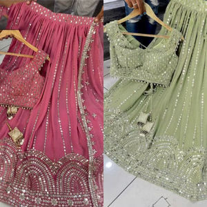 Nouveau designer de mariée Lehengas Choli avec broderie et séquence de travail Dupatta vêtements indiens et pakistanais - Product Image 1