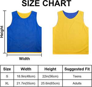 Gilets d'entraînement de football sans manches, légers, respirants, imperméables, extensibles, imprimés en maille sportive, réversibles, dossards de football - Product Image 3