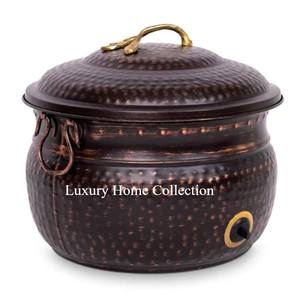 หม้อท่อโลหะทองเหลืองโบราณดีไซน์สวยสง่าใหม่กระถางต้นไม้ทรงกลมสำหรับใส่รีล - Product Image 6