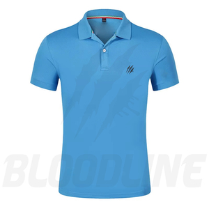 Polo de Manga Corta para Hombre Bloodline, Color Sólido, Tejido de Punto, Secado Rápido, Corte Regular, Marrón - Product Image 6
