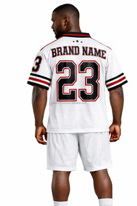 Maillots de football américain personnalisables à manches courtes, imprimés par sublimation, séchage rapide, respirants, vente en gros, maillots et pantalons d'entraînement - Product Image 6