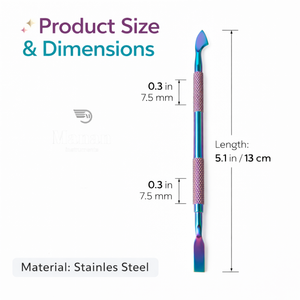 Empujador de Cutículas Color Arcoíris, Herramienta Profesional para Manicura y Pedicura, Instrumento para el Cuidado de las Uñas - Product Image 4