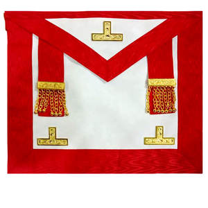 Delantal de masón 2025 en inglés Estilos masónicos americanos escoceses Cuero bordado con insignias cosidas - Product Image 1