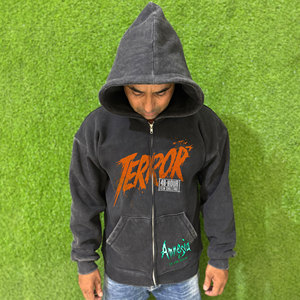 Sweat-shirts à capuche décontractés pour hommes, coupe classique, 100 % coton, logo personnalisé imprimé, collection automne, fabrication usine - Product Image 1