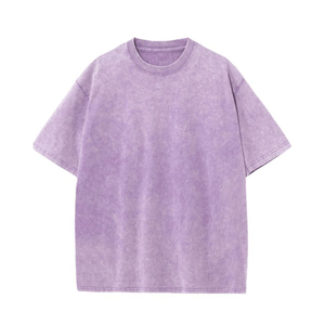 เสื้อยืดสไตล์ฮิปฮอปผู้ชาย ผ้าถักลายฟอกสี 100% ผ้าฝ้าย ทรงโอเวอร์ไซส์ วินเทจ สกรีนโลโก้เองได้ สตรีทแวร์ คุณภาพจากบังกลาเทศ - Product Image 3