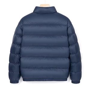 Manteau bouffant d'hiver avec logo personnalisé pour hommes coupe-vent formel automne hiver veste fermeture à glissière tissu en toile imperméable - Product Image 3