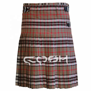 COSH KILTS Thompson Camel Tartan Kilt Haute Qualité Utilitaire Plaid Kilt Sangles En Cuir Instrument De Musique Accessoires Exportateur - Product Image 4