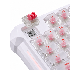 Teclado para juegos Flux 87 blanco con cable, TKL de 87 teclas, efecto Hall, magnético, montaje Gasket, 8000Hz Rapid Trigger, SOCD, Web Driver - Product Image 2