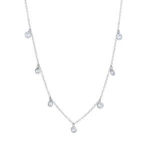 Collane Bib in Argento Sterling con Cristalli Autentici, Gioielli in Cristallo Eleganti e Lussuosi - Product Image 1
