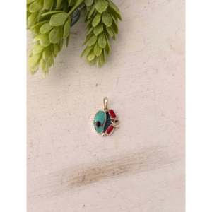 Colgante de Piedras Múltiples Hecho a Mano por Navajos en Plata de Ley, Componente para Joyería - Product Image 3