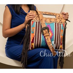 Bolso bandolera de cuero occidental superventas, bolso con flecos, manta de sillín de transporte oculta, bolso de mujer, Fabricante Mayorista - Product Image 1