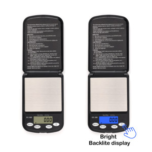 Portable Mini <b>Digital</b> Pocket Jewelry Scale 500g/0.01g High Precision ABS Plastic Body Stainless Steel Plate Backlit LCD <b>Battery</b> - Product Image 2